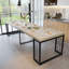 Table de salle à manger moderne extensible, d'une longueur de 23,62 po à 118 po, pouvant accueillir 2 à 10 personnes, plateau de table en panneau de fibres à densité moyenne avec cadre de support en métal robuste, pour petits appartements et grands rassemblements (blanc antique)-986500967