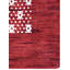 Tapis Schrum en laine écologique, tissé à la main sur un métier à tisser noué - 3 m x 4 m, rectangulaire, rouge, design moderne et contemporain, épais et antidérapant, idéal pour le salon et la chambre.-1275374212