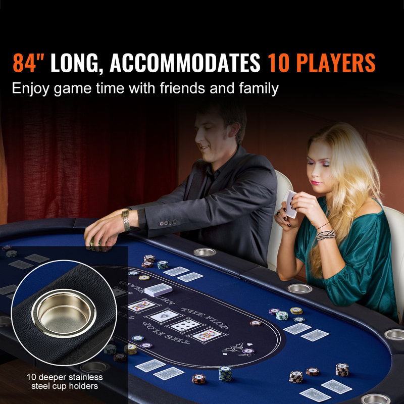 VEVOR 10 Player Foldable Poker Table