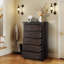 Commode à tiroirs en bois massif brun