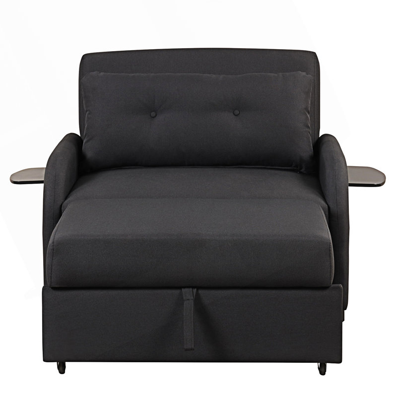 Pull Out Sofa Sleeper, 3 In 1 Sofa With 2 Wing Table And Usb Charge