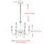 Luminaire suspendu noir style campagnard 6 lumières