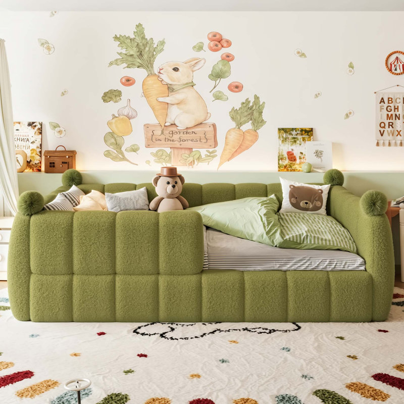 Lit tapissier pour enfants, Full / Double, Green