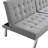Wood Frame Grey , Stainless Leg Futon Bed, Multifunctional For Various Environments, Ergonomic & Practical, 12.4 In Package Height Faux Linen Bed With Frame, Leg, All Rooms, Easy Assembly, 66 Lb-1841378195