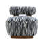 Fauteuil d'appoint en chenille à rayures zébrées Tilton-1474053615