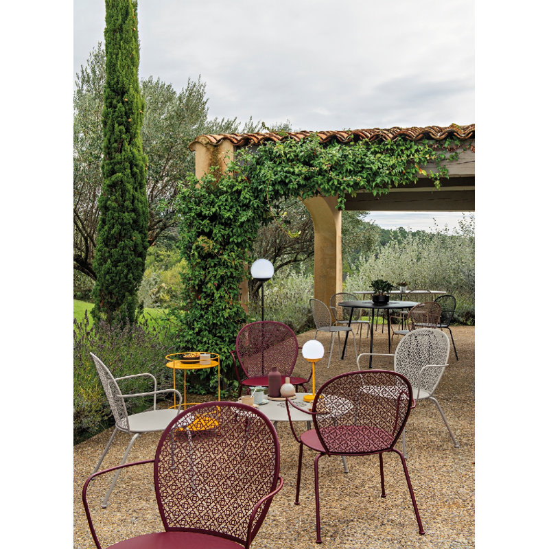 Guinguette Outdoor Round Side Table, Deep Blue
