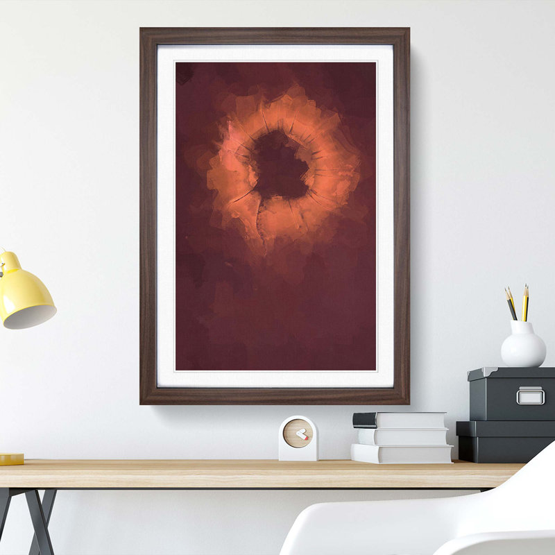 The Nucleus in Abstract - Picture Frame Graphic Art Print, Walnut Framed, 87cm H x 62cm W x 2cm D