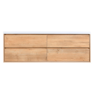 Ensemble de meuble-lavabo mural 72 po avec lavabo intégré Clarion