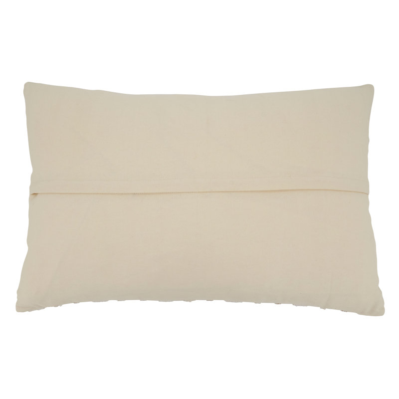 Chloe Collection Appliqued Cotton Throw Pillow, Polyester/Polyfill