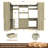  88.8'' W Closet System with Wooden Drawers and Hanging Rods-1396197249
