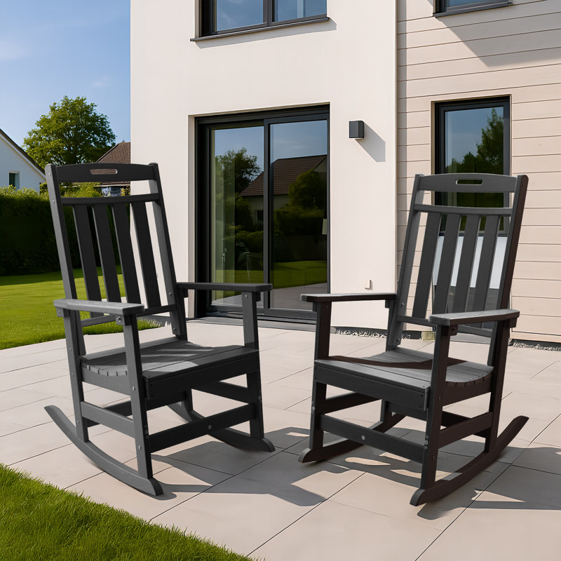 Chaise berçante HDPE, Gris