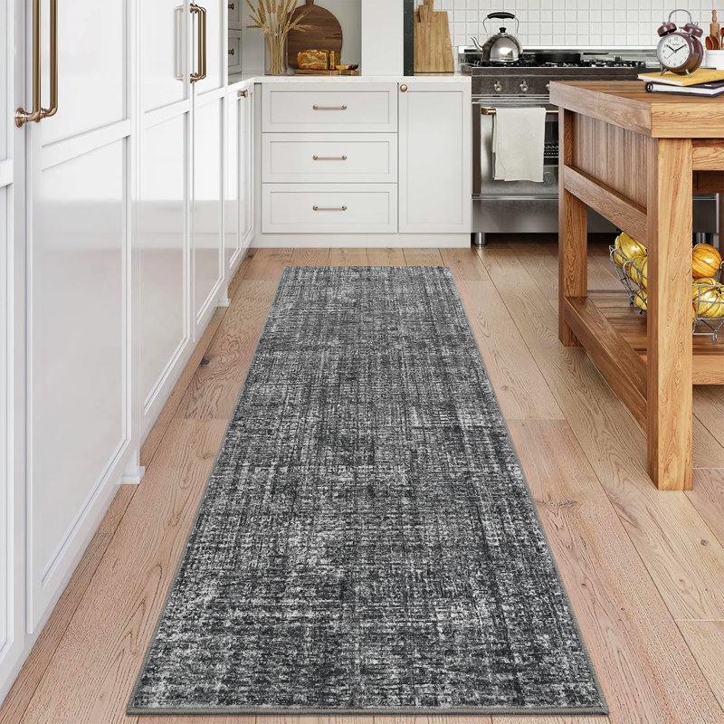 Tapis de salon Minimalist, Tapis de couloir 2 pi x 6 pi, Brown