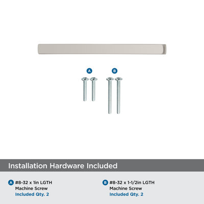 Cyprus 3 inch (76mm) Center-to-Center Satin Nickel Cabinet Pull