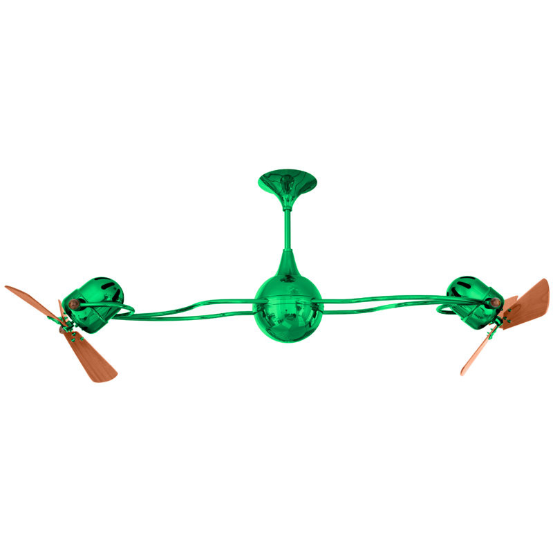 62" Italo Ventania 3 Blade Ceiling Fan, Esmeralda