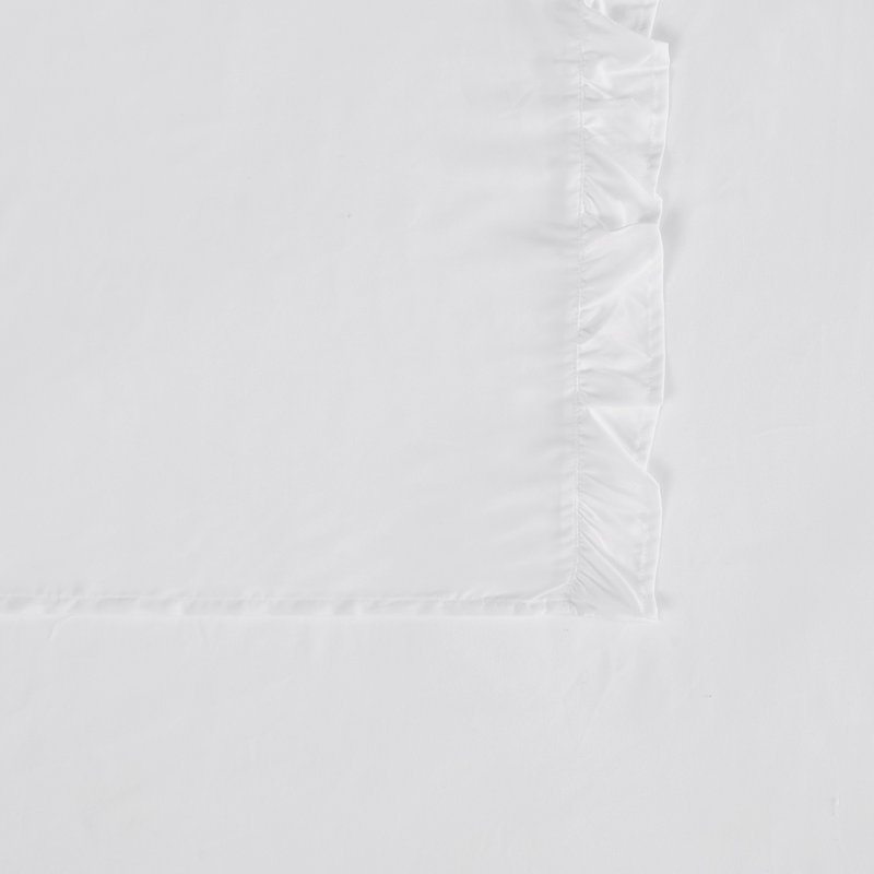 Truly Soft Solid Ruffle Sheet Set, White, Full