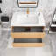 Ensemble de meuble-lavabo mural simple 30 po avec plateau en céramique Aronia
