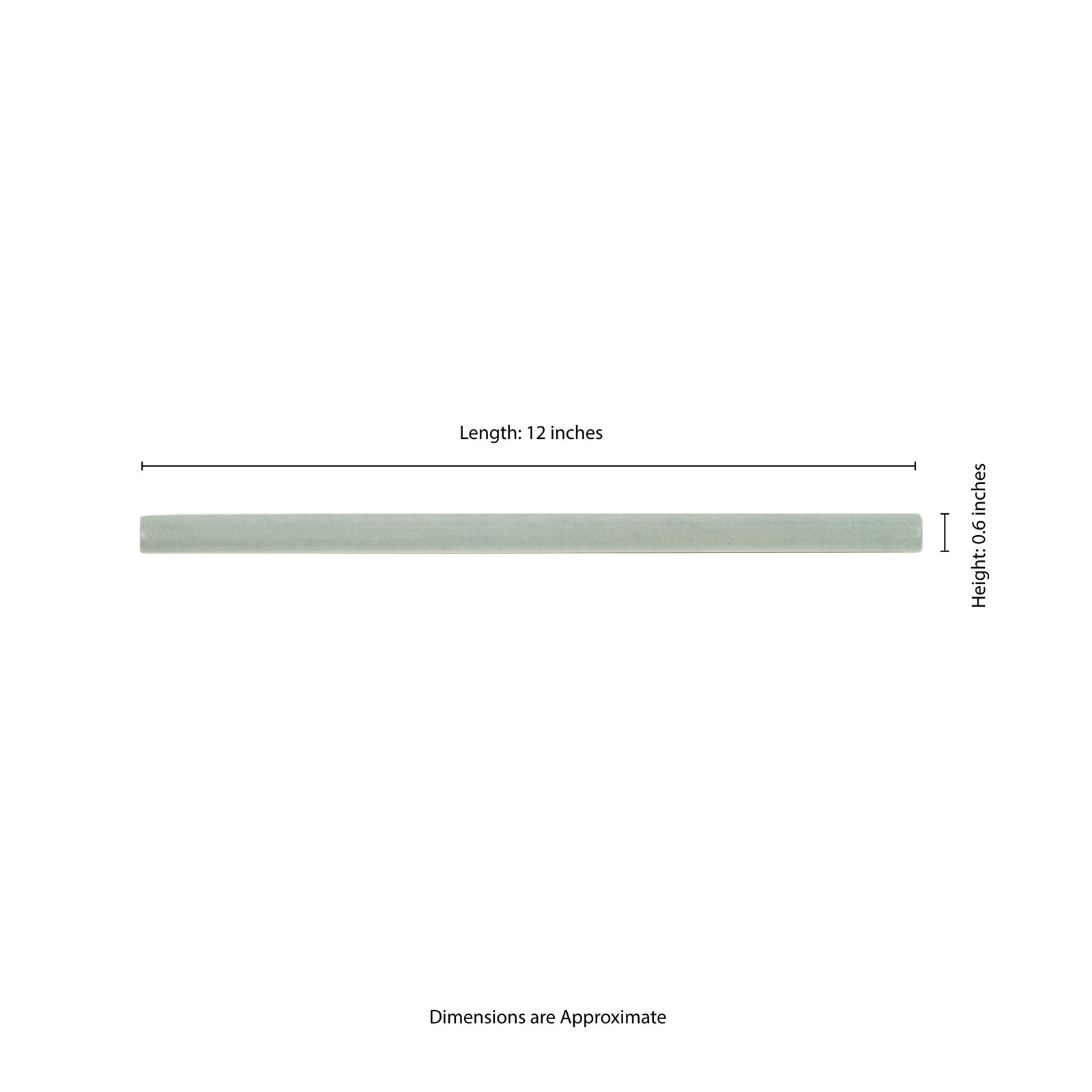 Renzo Quarter Round Tile Trim, Jade