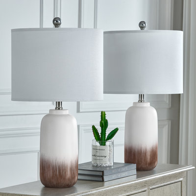 Lampe de table en céramique 23,5 po pour salon / chambre à coucher Chanise