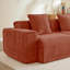 Canapé modulaire à 3 sièges profonds avec passepoil à bordure française, sans assemblage requis, canapé moderne à 3 places avec coussins décoratifs, tissu de velours rouge-598673769