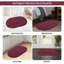 Ensemble de tapis de salle de bain ovale antidérapant en coton de qualité supérieure-1497057117