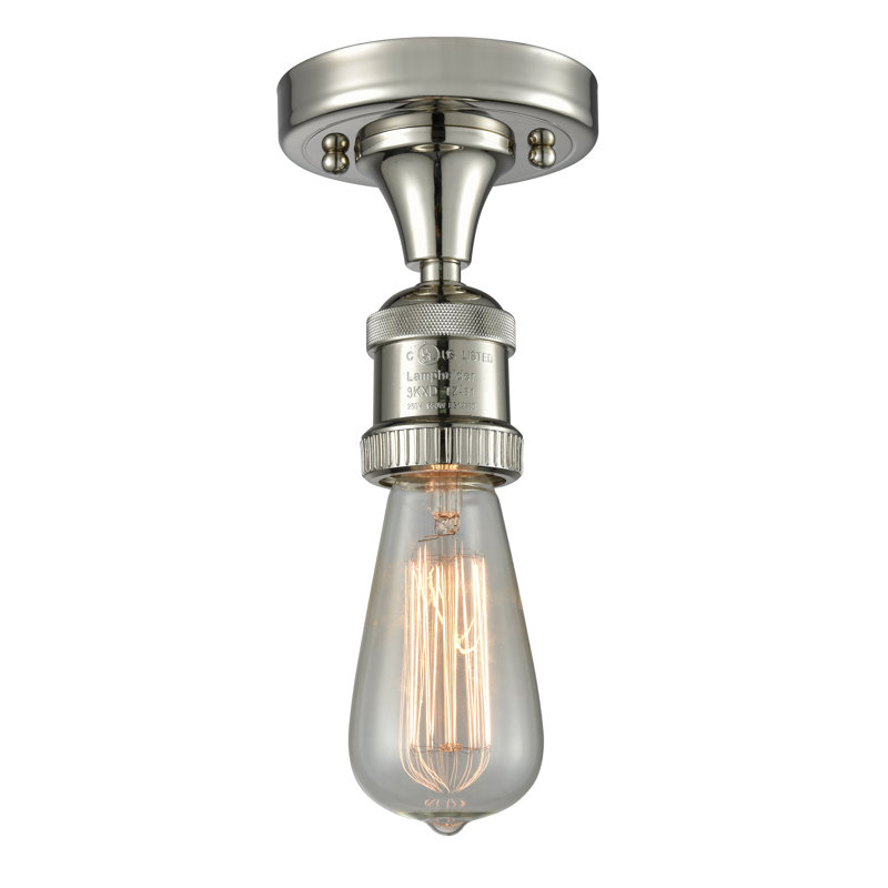 Allaryce Semi Flush Mount, Polished Nickel, No