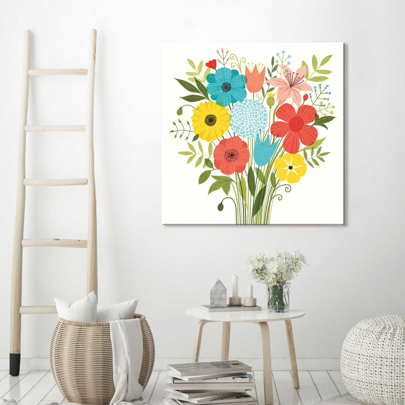 « seaside bouquet i », impression sur toile, H 18 po x l 18 po x P 1 po, Toile tendue