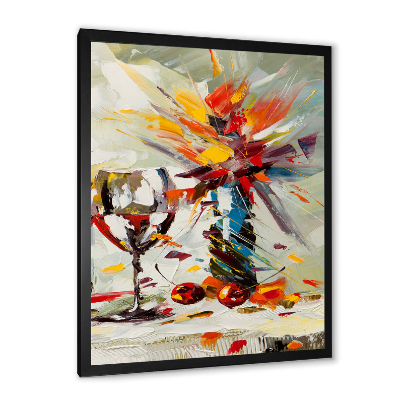 Bouquet rétro de fleurs III - on, Impression noire sur toile encadrée, H 20 po x l 12 po x P 1 po
