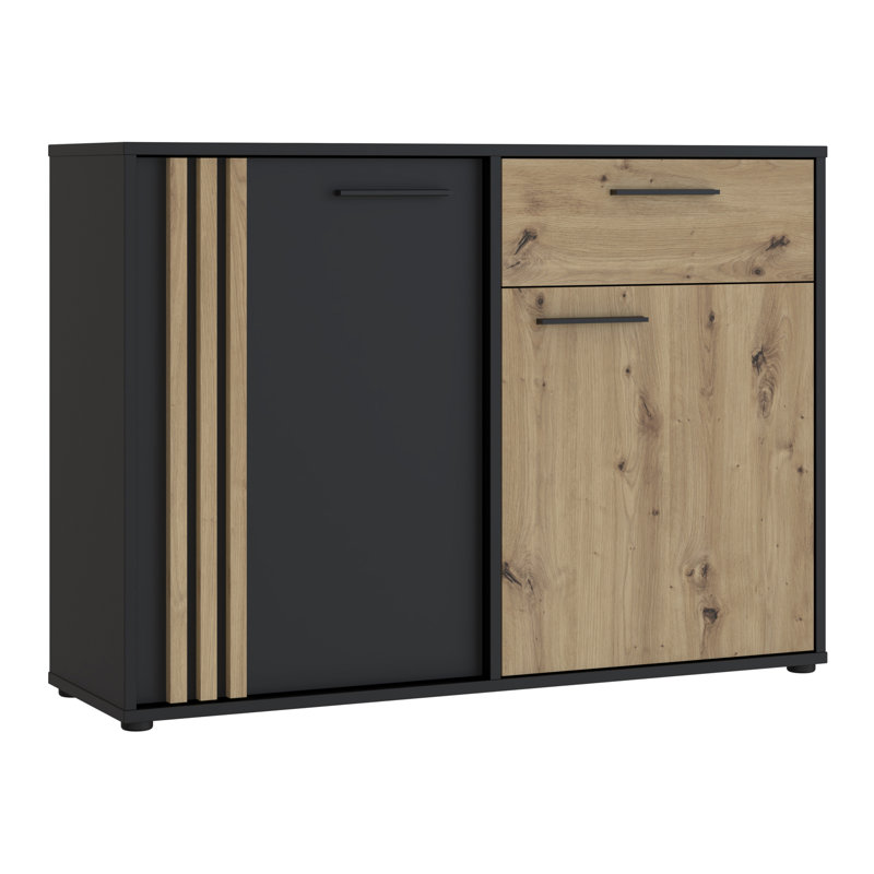 Shloak Standard Accent Chest, Black, Black/Beige