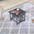 Sunveer Metal Patio Outdoor Side End Table with Umbrella Hole