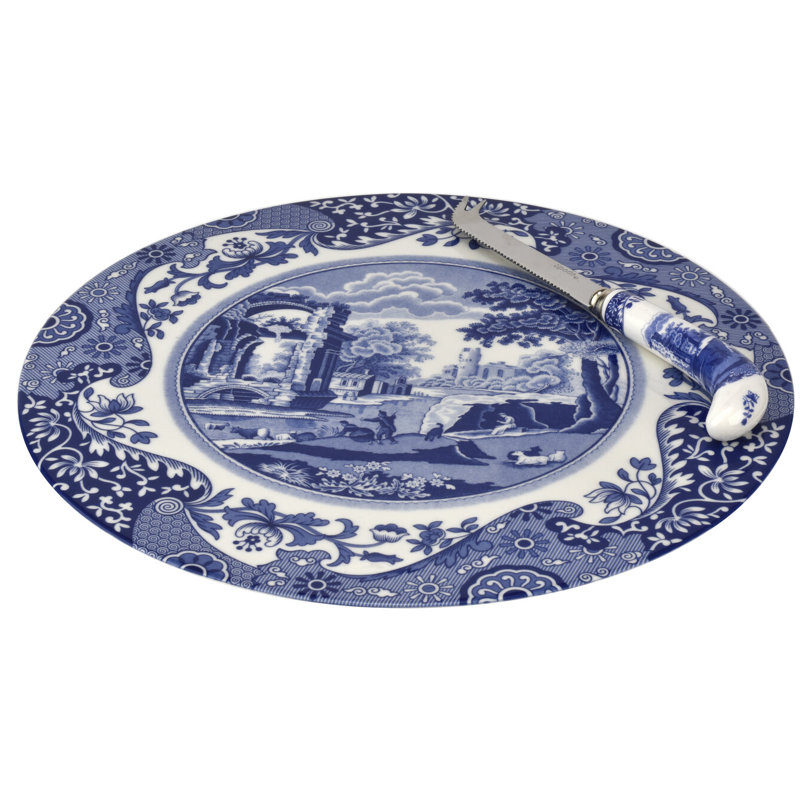 Assiette à fromage 2 pièces Spode Blue Italian