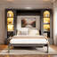 Lit escamotable avec tablettes, tiroirs, bureau et DEL Murphy