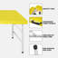 Table pliante portative jaune 4 pi 4 po poids pliable intérieur et extérieur pour table de camping (seulement avec la table)-34921402-34921403