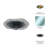 12X12" Abstract Glass Bowl With Veining, White/Black