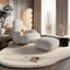 Chaise berçante moderne avec repose-pieds
