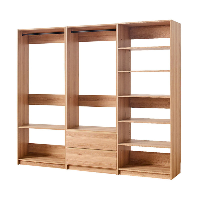 Kalinikos 94.19'' Closet System, Oak