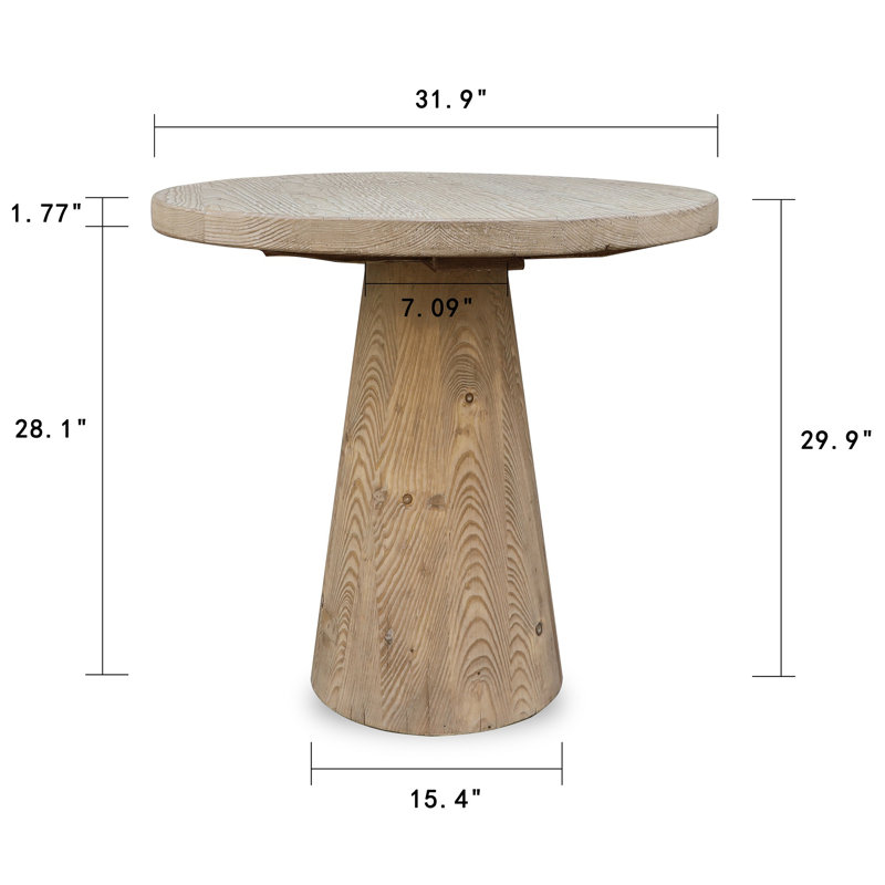 Solid Wood End Table, Brown