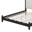 Wood Platform Bed With Upholstered Headboard-965774981-965774987