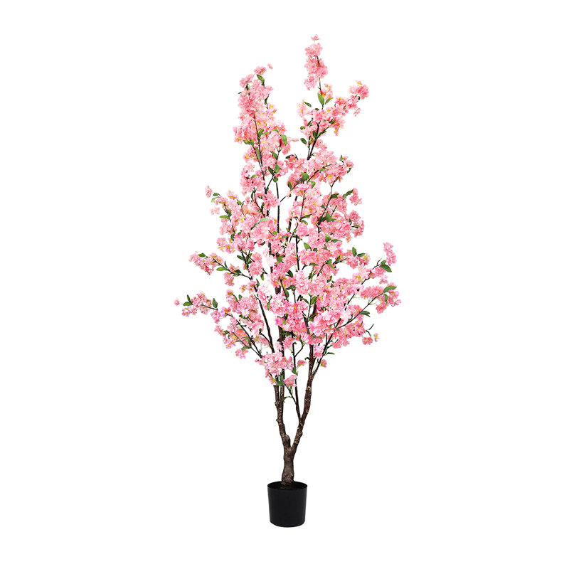 Cerisier artificiel en pot, Rose, H 66 po x l 34 po x P 32 po
