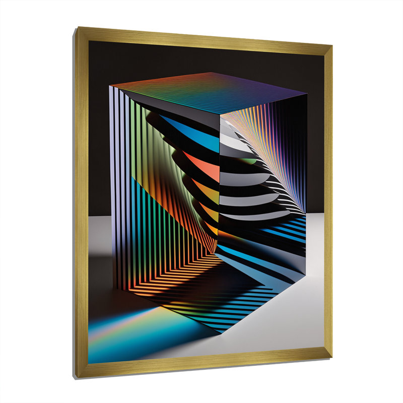 «Structural Geometric Architecture I», reproduction sur toile, Cadre doré à une seule photo, H 40 po x l 30 po x P 1,5 po
