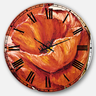 Poppies in Wheat - Traditional wall clock