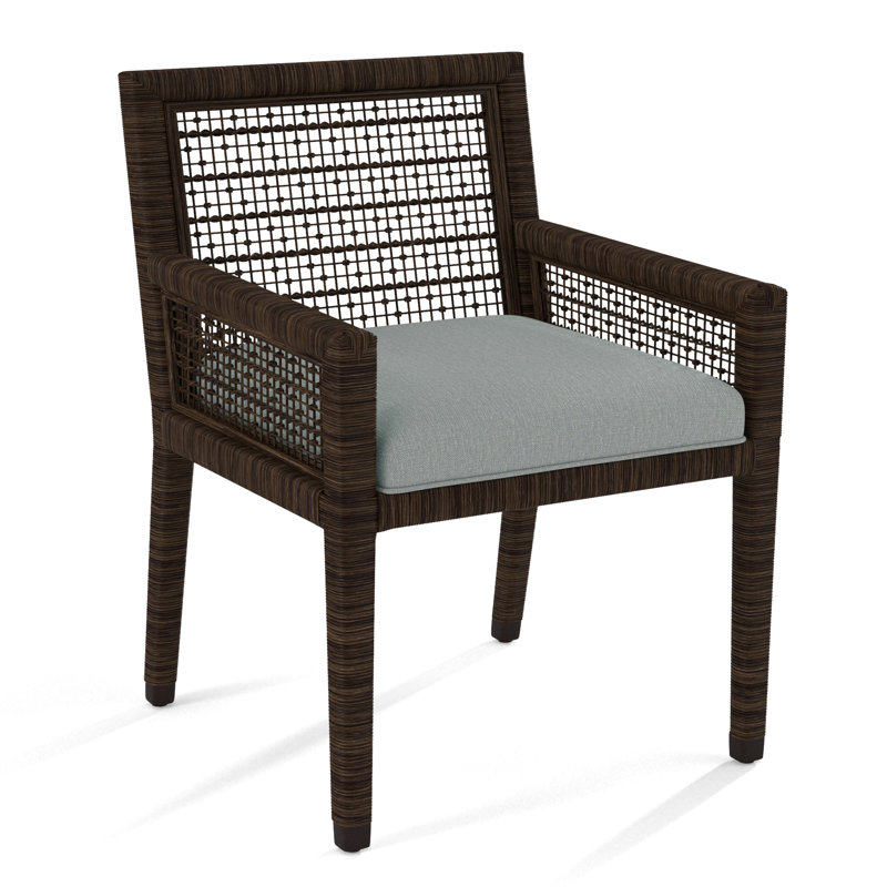 Pine Isle Arm Chair, Coral Textured Plain; 0373-14, Java