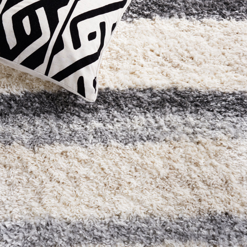 Tapis ivoire / gris Fontana 835, Rectangle 5 pi 3 po x 7 pi 6 po