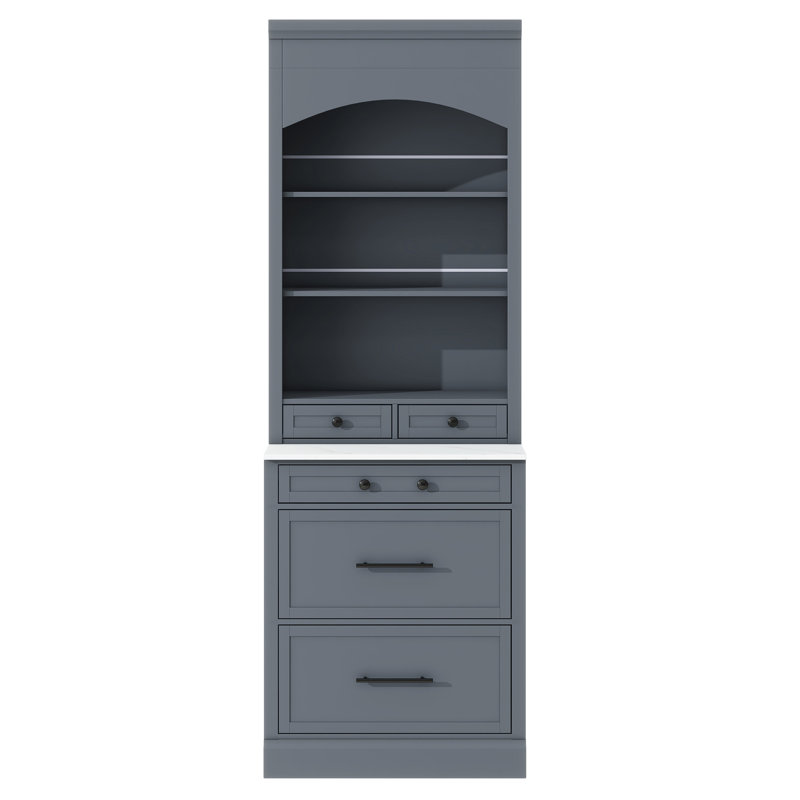 Garde-manger moderne de 83,7 pouces de hauteur Topmax, Gris