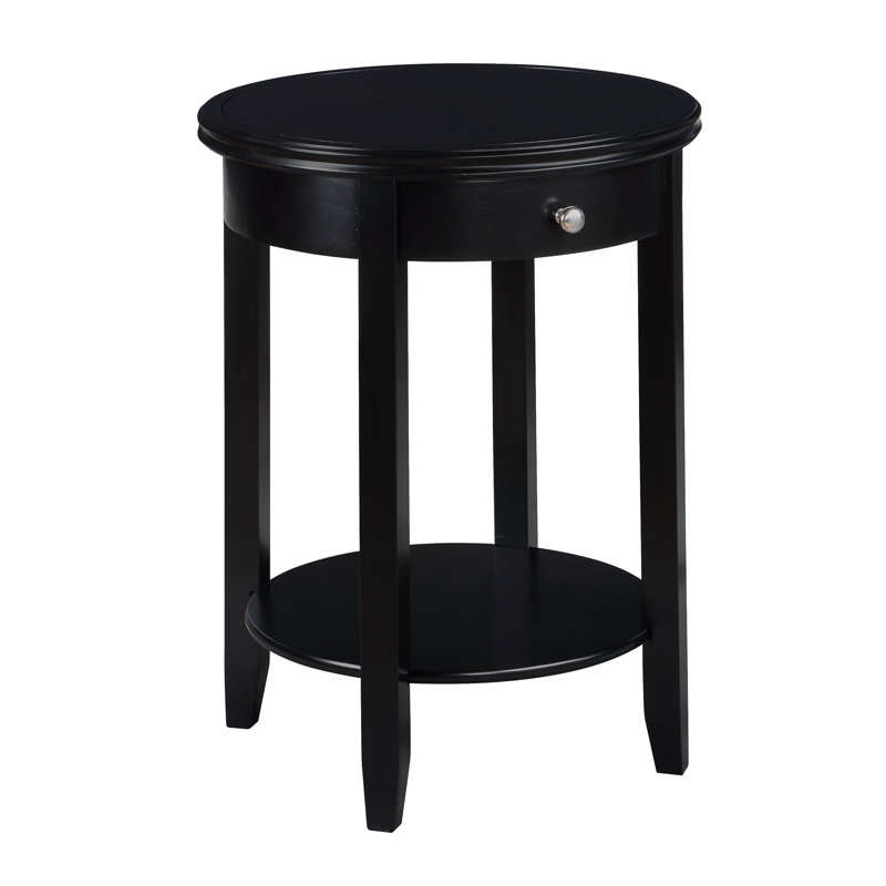 Table de bout avec rangement Carbin, Noir