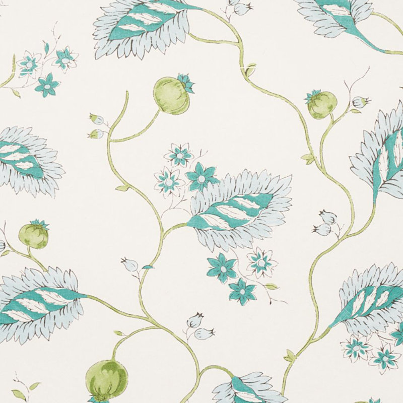 Maryam Vine Wallpaper, Peacock