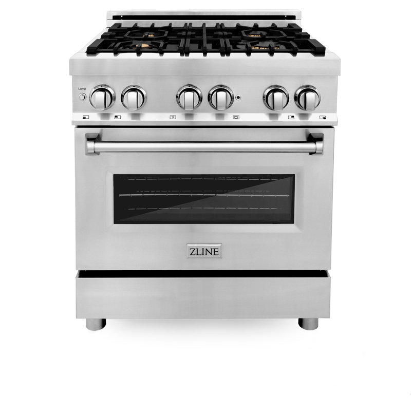 ZLINE 30" Legacy Dual Fuel Range, Brass Burners Stainless Steel
