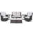 Bonia Wicker 4 - Person Patio Conversation Set with Cushions-2054875440-2049054040