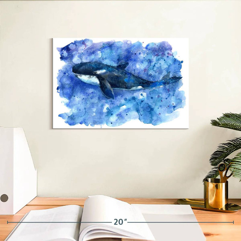Brampt Blue Killer Whale, 8" H x 12" W