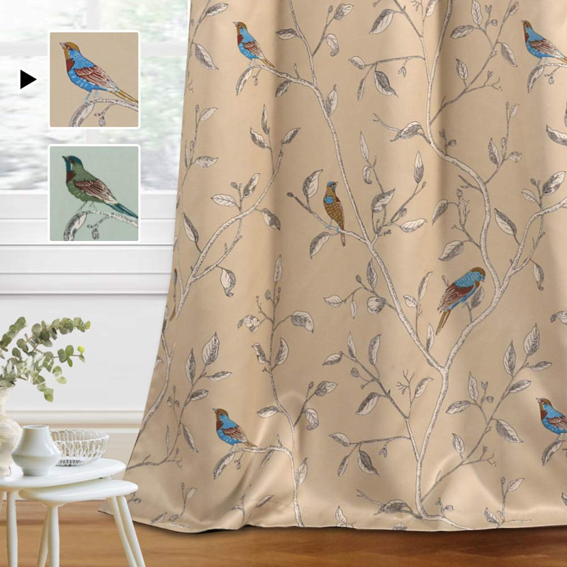 Paire de rideaux occultant pour chambre à coucher 84 pouces isolants et isolants avec imprimé rustique et rideaux à imprimé rustique, 2 panneaux, taupe
