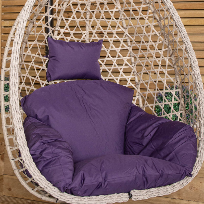 Samuel Alexander Wicker Outdoor Lounge Chair, Purple